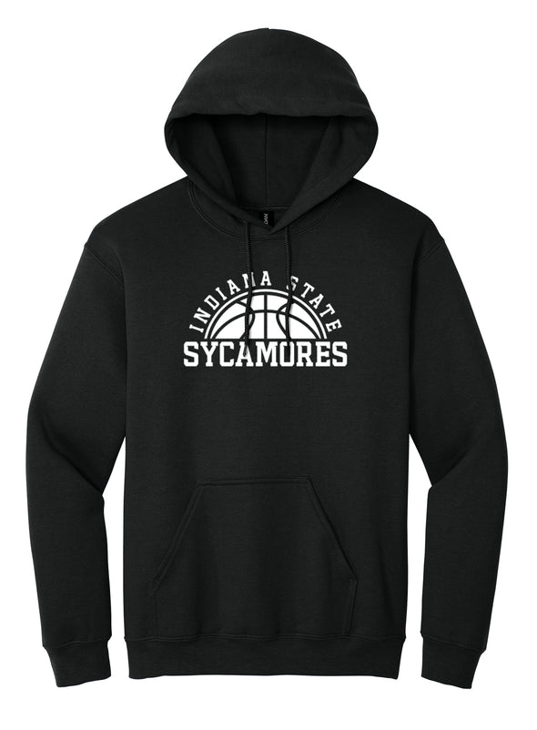 Hooded Sweatshirt - White Basketball Logo