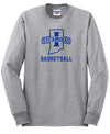 Jerzees - Dri-Power 50/50 Cotton/Poly Long Sleeve T-Shirt- Basketball