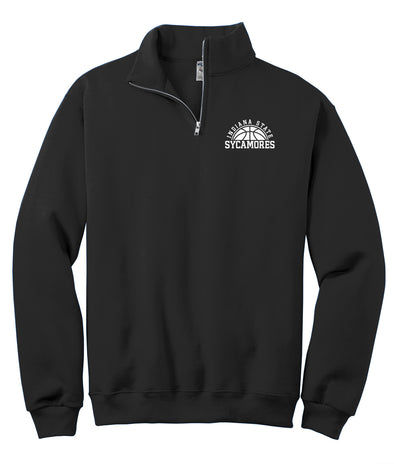 Unisex Nublend Cadet Collar Quarter-Zip Sweatshirt - Indiana State Basketball