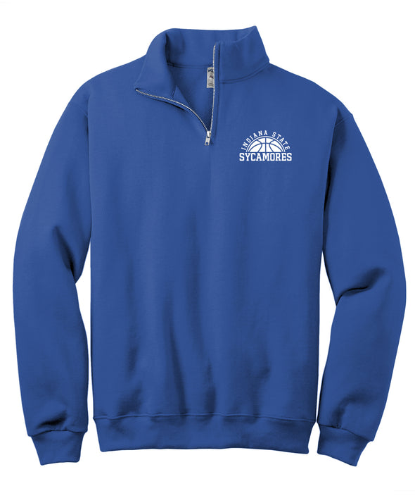 Unisex Nublend Cadet Collar Quarter-Zip Sweatshirt - Indiana State Basketball