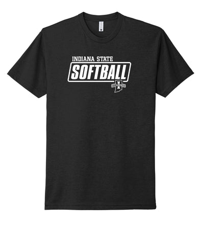 Next Level® Unisex Big Text Tee Softball – Indiana State