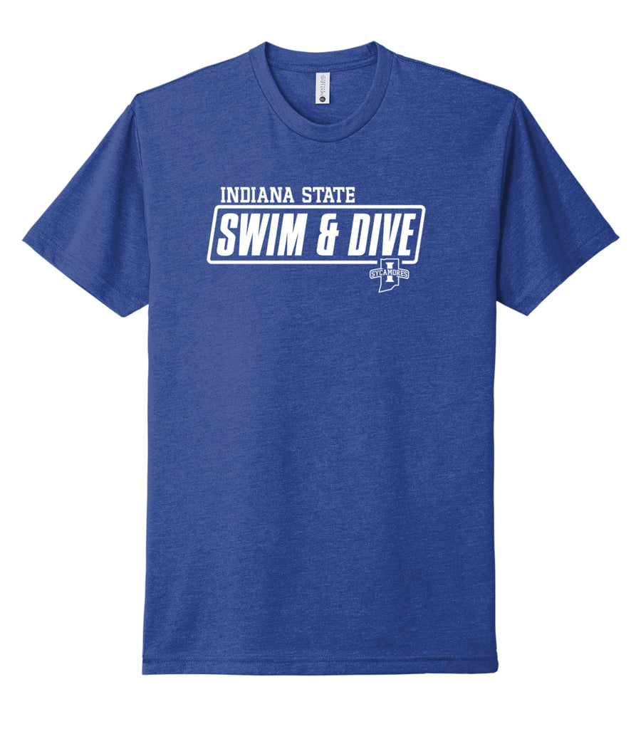 Next Level® Unisex Big Text Tee - Swim & Dive – Indiana State