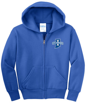 Port & Co™ Youth Core Fleece Full-Zip Hooded Sweatshirt