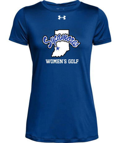 Women's Indiana State Sycamores Women's Golf Under Armour® Locker Tee 2.0