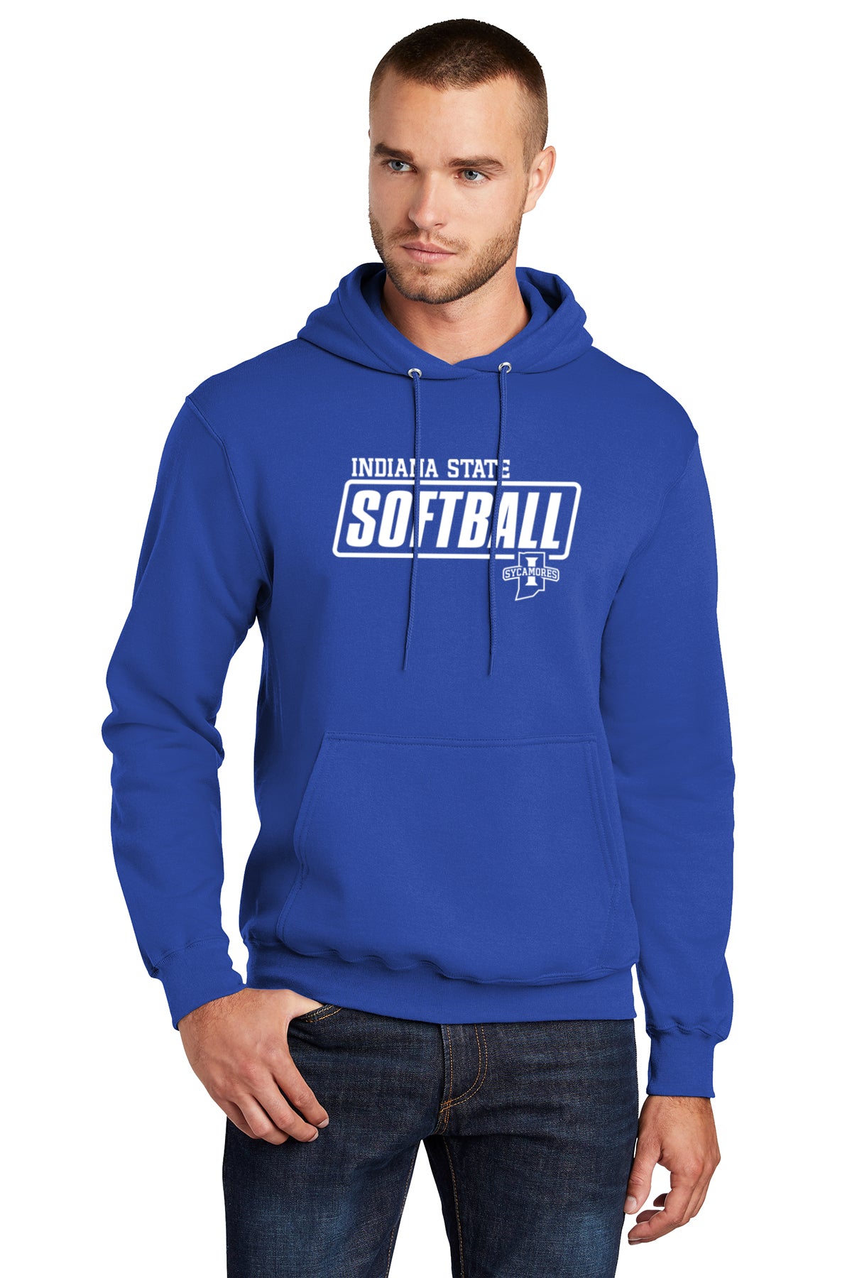 Gildan® Unisex Big Text Hoodie - Softball – Indiana State Sycamores Store