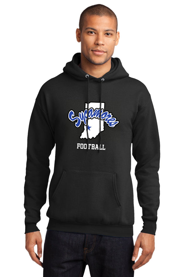 Port & Company® Sycamores Football Essential Fleece Hooded Sweatshirt