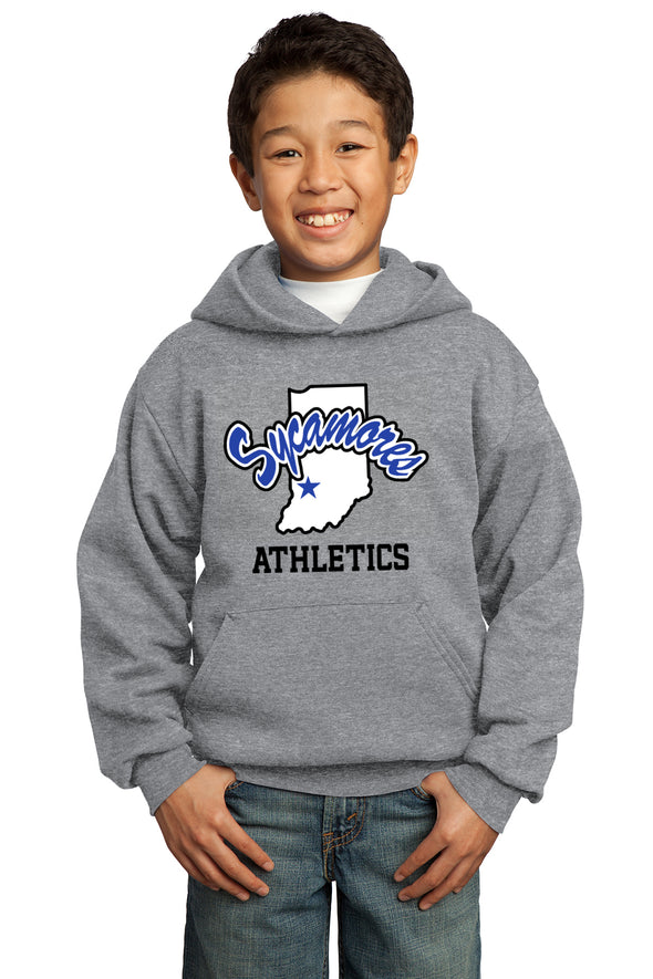 Port & Company® Youth Sycamores Athletics Core Fleece Hooded Sweatshirt