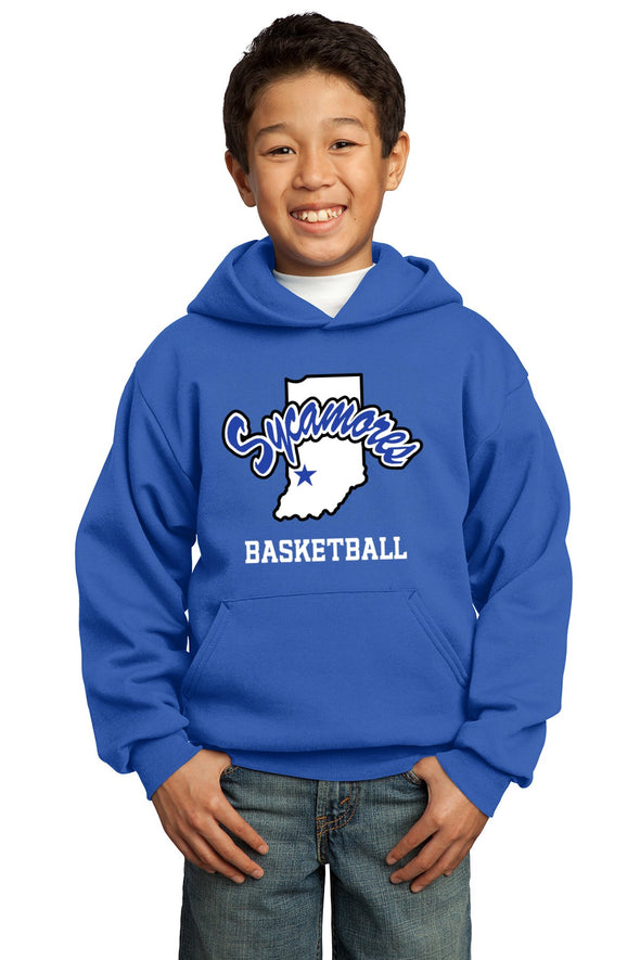 Port & Company® Youth Sycamores Basketball Core Fleece Hooded Sweatshirt